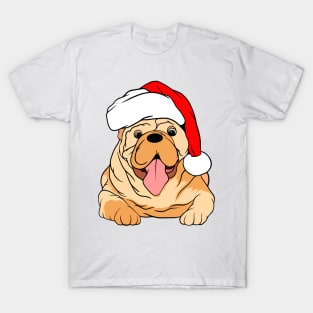 Bulldog Santa T-Shirt